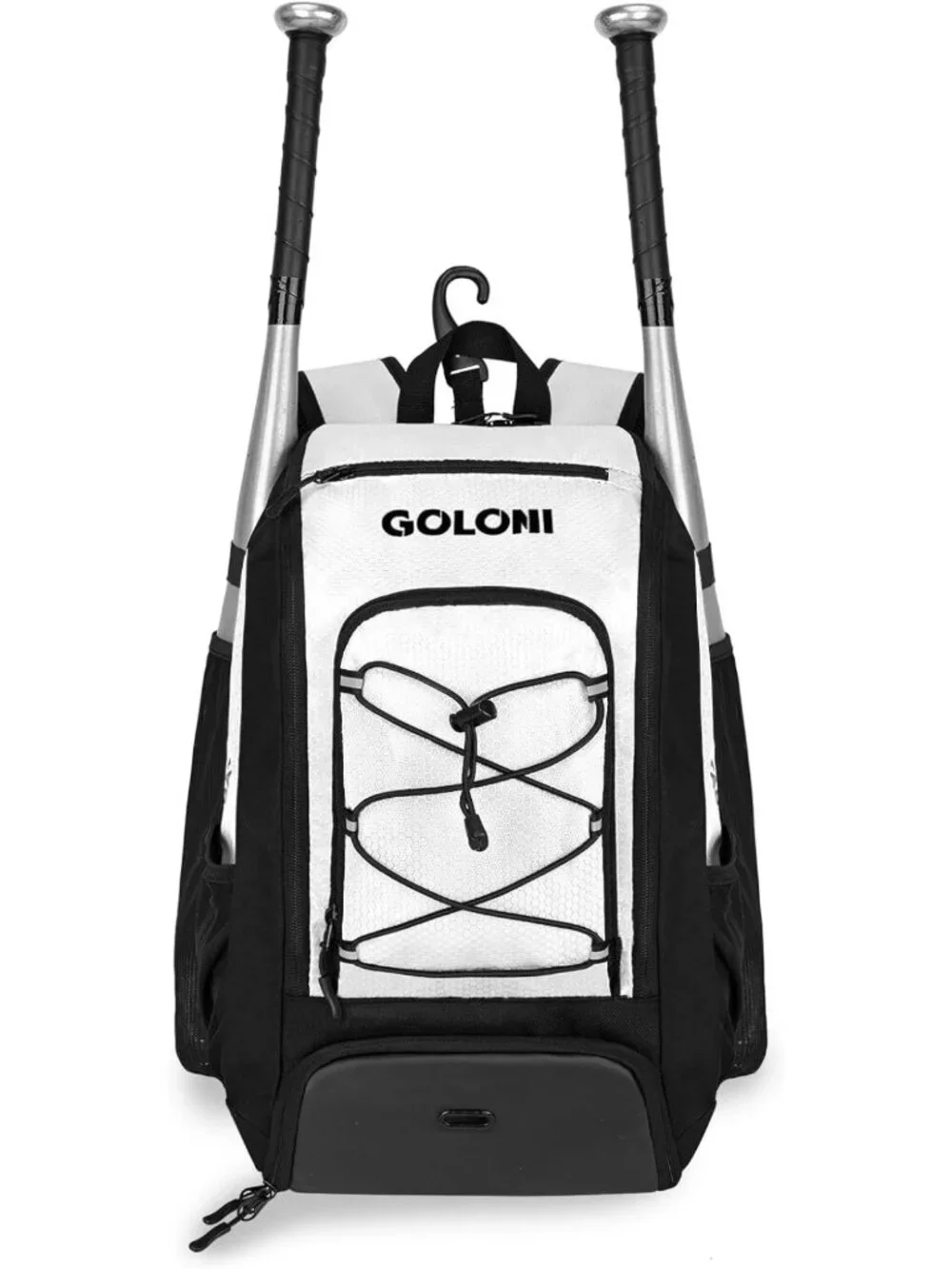 40L Baseball & Softball Bag with Shoe Compartment, Fence Hook, Backpack for Gear